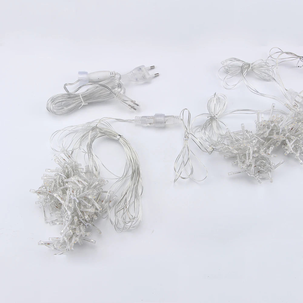 2.4M LED Rope String Lights Fairy Lamp Garland For Patio Camping Wedding Tree Garden Party Street Christmas Decoration
