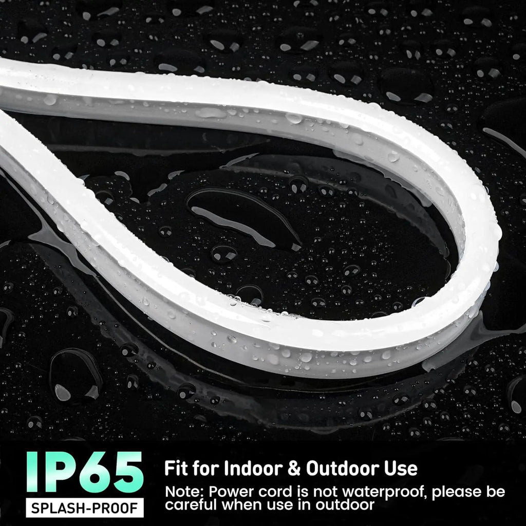 40M/30M RGB LED Neon Rope Lights, Music Sync Control with App/Remote, Flexible Lamp Color Change, Waterproof for Indoor Outdoor