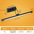 Mirror Led Wall Lamp Modern Bathroom Wall Light Decor Strip Light 40CM 50CM Toiliet Washroom Fixture Indoor Ip65 Waterproof 15W