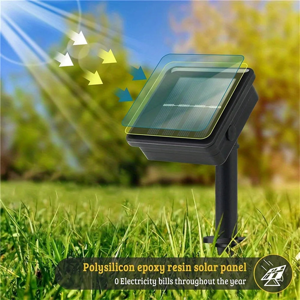 Solar Rope Lights Outdoor Blue 300 LED PVC Tube Fairy String Light Garden Halloween and Christmas Decorations