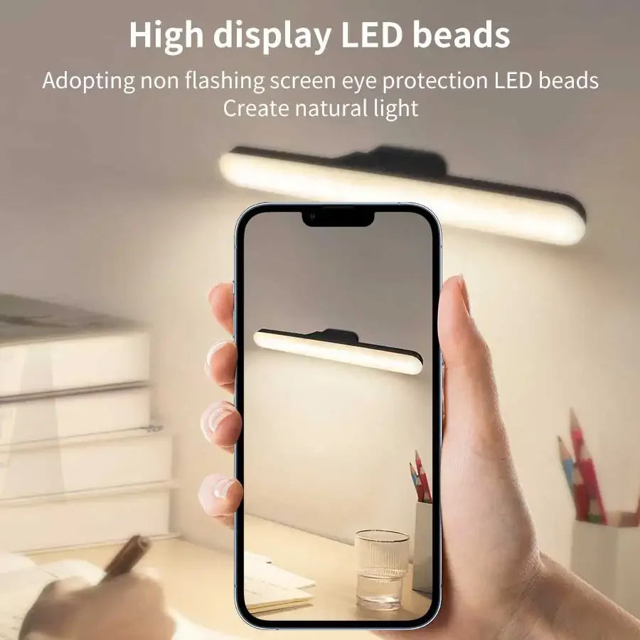 LED Mirror Front Makeup Light Eye Protection Reading Lamp Magnetic Touch Night Light for Dormitory Wardrobe Closet Lighting