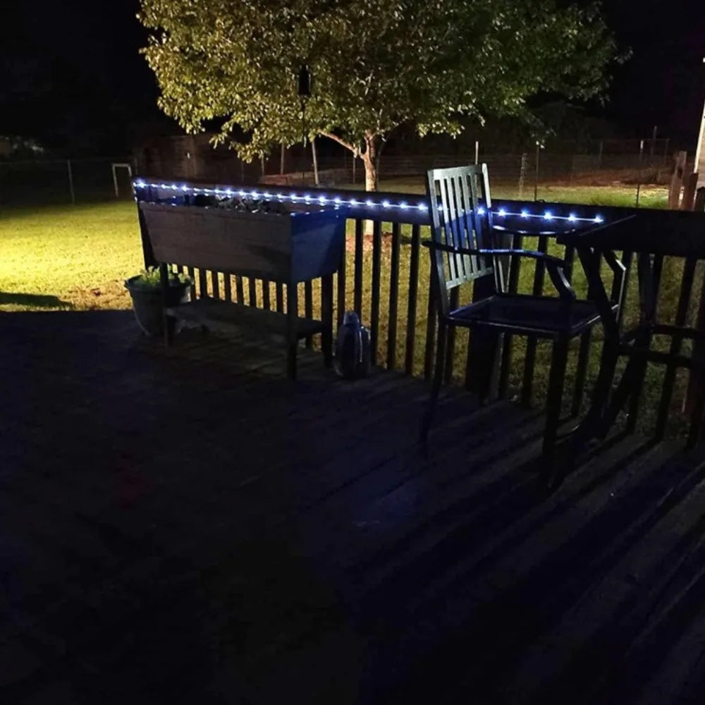 Solar Rope Lights - Outdoor LED Copper Fairy String Tube Lights for Parties, Gardens, Porches, and Home Decoration