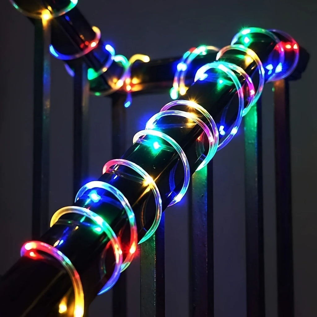 Solar Rope Lights IP65 Waterproof Outdoor Lamp LED Copper Fairy String Tube Lights for Party Garden Yard Home Wedding Christmas