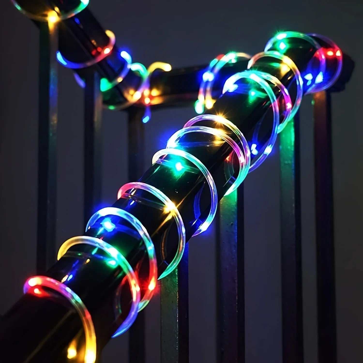 Solar Rope Lights IP65 Waterproof Outdoor Lamp LED Copper Fairy String Tube Lights for Party Garden Yard Home Wedding Christmas