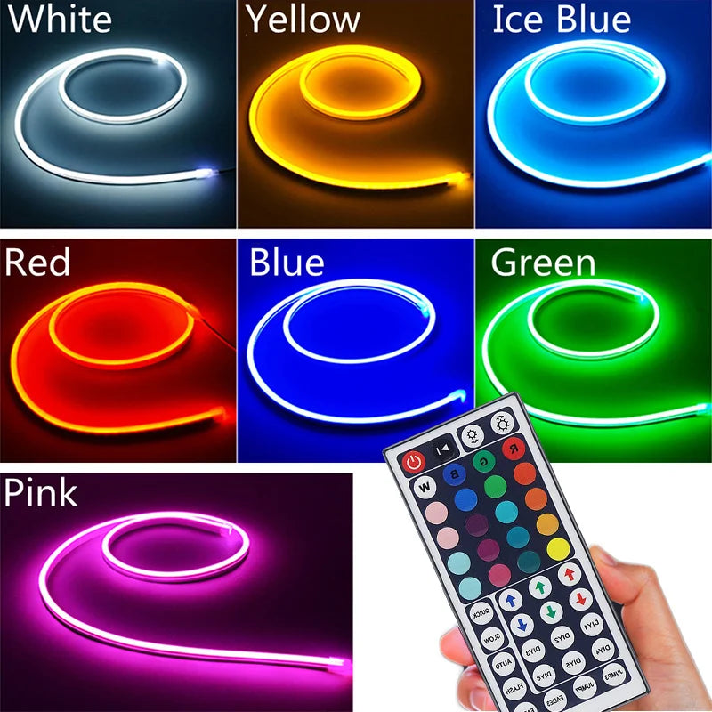 USB Neon Srtip Light RGB Color Changing LED Rope Lights, Flexible Neon LED Rope Lights Cuttable DIY Design Neon Lights