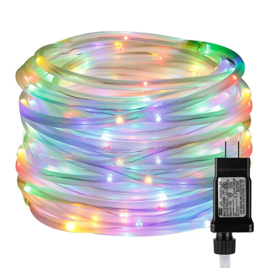 10M 20M 30M LED Tube Rope String Light Outdoor Waterproof 8 Modes Christmas Garland Fairy Lights for Garden Yard Path Tree Decor