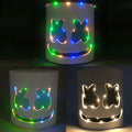 LED DJ Mask Headgear Lifelike Marshmello Mask Breathable Helmet Mask Carnival Festival Halloween Party Props Cosplay.Costume