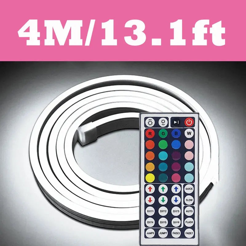 USB Neon Srtip Light RGB Color Changing LED Rope Lights, Flexible Neon LED Rope Lights Cuttable DIY Design Neon Lights