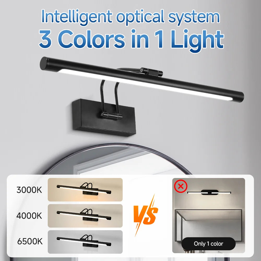 Mirror Led Wall Lamp Modern Bathroom Wall Light Decor Strip Light 40CM 50CM Toiliet Washroom Fixture Indoor Ip65 Waterproof 15W