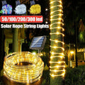 Solar LED Rope Lights Deck Outdoor Waterproof Garden String Lights Waterproof Light Belt Courtyard Christmas Atmosphere Decor ﻿